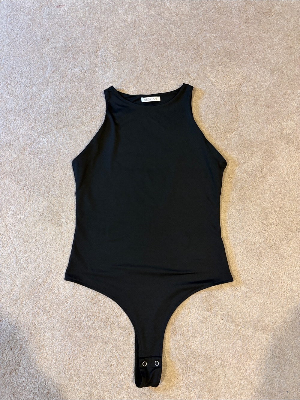 Black sleeveless bodysuit